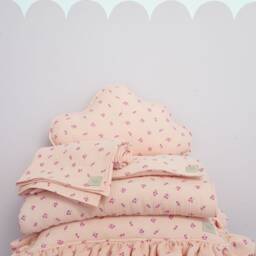 "Muslin Cloud Pillow ""Pink Forget-Me-Not" - thumbnail 3