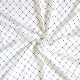 Personalised Baby Blanket, Sensory Black & White Bamboo Muslin Swaddle Embroidered Newborn Blanket With Name - thumbnail 2