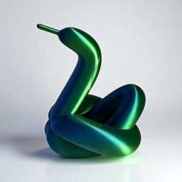Balloon Swan Sculpture, Modern Art, Quirky Home Decor - thumbnail 2
