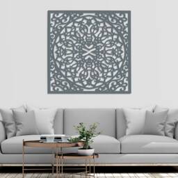 3D Stylish Wood Wall Art Decor, Moroccan Design Openwork Ornament Picture, Living Room, Wooden Panel, Gift Idea - thumbnail 2