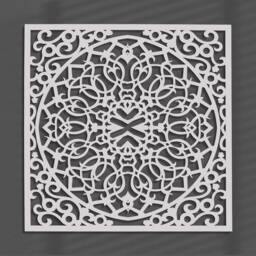3D Stylish Wood Wall Art Decor, Moroccan Design Openwork Ornament Picture, Living Room, Wooden Panel, Gift Idea - thumbnail 1
