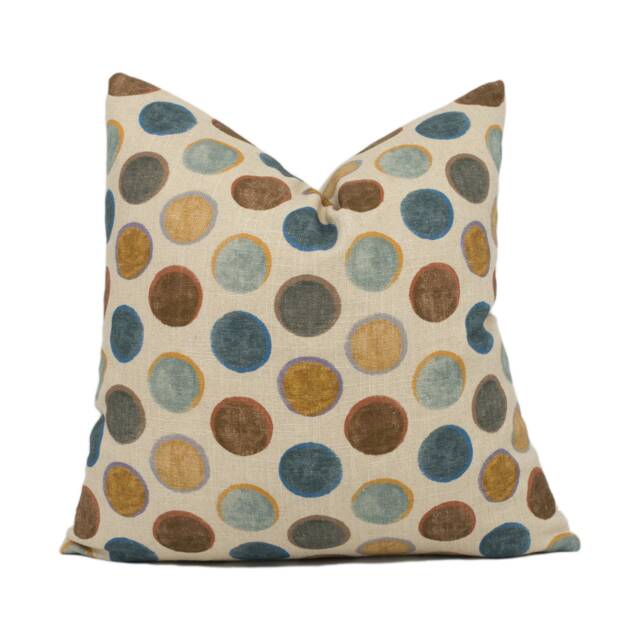 Mulberry - Croquet Antique Modern Bold Polka Dot Spots Cushion Cover Handmade Throw Pillow Designer Home D??cor - image 1