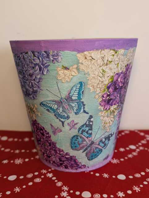 Plant Pot, Ceramic Pot, Pot & Planter, Flower Pot, Garden Pot, Indoor & Outdoor Pot, Decoupage, Gift, Pot Saucer, Home Garden Decoration - image 1