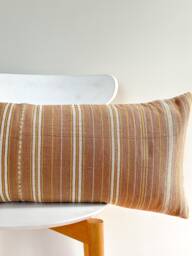 Brown Dot Block Print Mudcloth Hmong Pillow Case - thumbnail 1