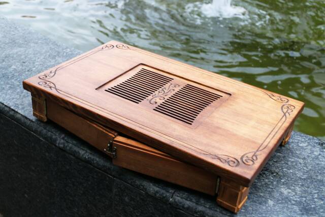 Chinese Tea Table 80 40 16cm/42cm Gongfu - Gung Fu, Kungfu, Gong Fu Traditional Chaban - A Wooden With Drain Pallet - image 1