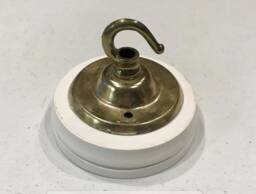 Brass Ceiling Hook Lamp Chandelier Light Wall Patras Wooden Mount Hanging Chain Antique Old