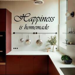 Happiness Is Homemade - 0149 Wall Art Decal, Transfer, Mural, Sticker, 75 Colours, 5 Sizes, Interior Or Exterior Use , Easy To Apply