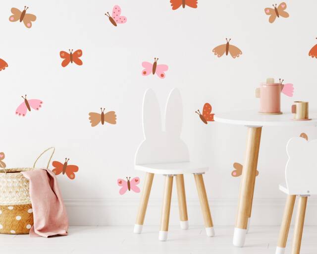Butterfly Wall Decals - Nursery Stickers, Kids Room Decor, Girls Art, Boho Decor - image 1