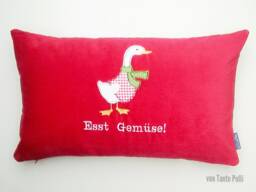 Velvet Cushioncase Red 30 X 50 - thumbnail 1