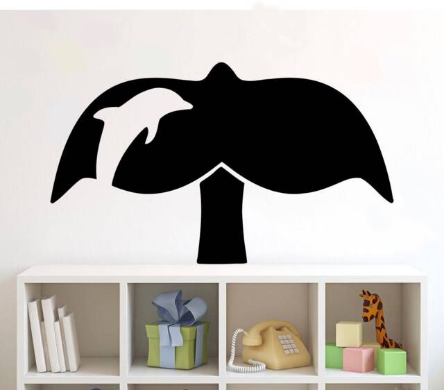 Whale Tail Wall Decal Vinyl Sticker Ocean Water Animal Home Interior Decor - 4Whle - image 1