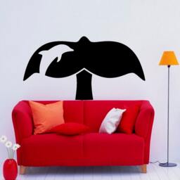 Whale Tail Wall Decal Vinyl Sticker Ocean Water Animal Home Interior Decor - 4Whle - thumbnail 2