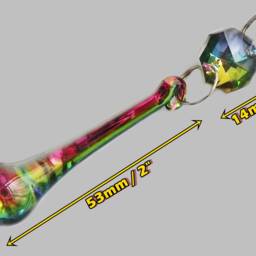 Choice Of 4 Shapes Rainbow Vitrail Chandelier Glass Light Crystals Droplets Beads Christmas Tree Lamp Spare Iridescent Parts Prisms - thumbnail 4