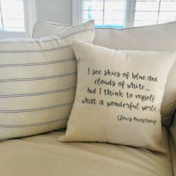 Beachy Pillow Cover, Song Lyrics Personalized Gift, Best Friend Gift , Birthday Coastal Decor , Valentines - thumbnail 2