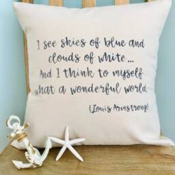 Beachy Pillow Cover, Song Lyrics Personalized Gift, Best Friend Gift , Birthday Coastal Decor , Valentines - thumbnail 3