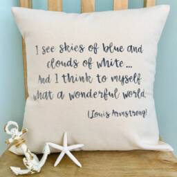 Beachy Pillow Cover, Song Lyrics Personalized Gift, Best Friend Gift , Birthday Coastal Decor , Valentines - thumbnail 1