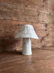 Ceramic Table Lamp in Moon Effect Color Handmade Clay Contemporary Style For Modern Interior - thumbnail 1