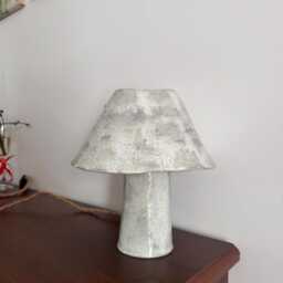Ceramic Table Lamp in Moon Effect Color Handmade Clay Contemporary Style For Modern Interior - thumbnail 3