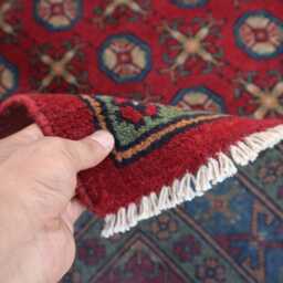 4x6 Ft Red Handmade New Akhcha Area Rug, Afghan High Pile Turkmen Bokhara Rug Living Room Tribal Rug Bedroom Office - thumbnail 4