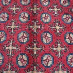 4x6 Ft Red Handmade New Akhcha Area Rug, Afghan High Pile Turkmen Bokhara Rug Living Room Tribal Rug Bedroom Office - thumbnail 3