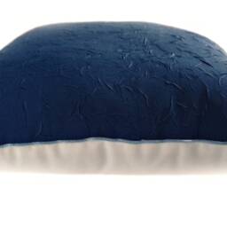 Blue Pillow Cover With Insert Rectangle Luxury Minimalist Navy Blue Texture Fabric Solid Pillow White Scandinavian Throw Accent Cushion - thumbnail 3