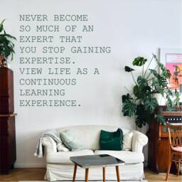 View Life As A Continues Learning Experience, Motivational, Office, School, Home Wall Art, Sticker, Decal, Transfer, 5 Size's 36 Colours - thumbnail 3