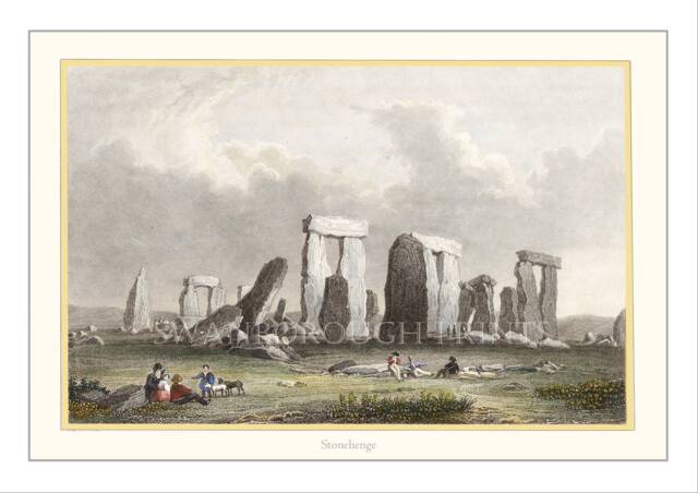 Stonehenge Stone Circle Print Prehistoric History Wall Art Archaeological Decor - image 1