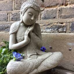 Beautifully Detailed Resting Buddhas Statue For The Home Or Garden, From Sius. Height 33.5cm Weight 15Kg - thumbnail 2