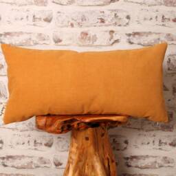 Mustard Corduroy Lumbar Pillow Cover Ecru Geo Color Block - thumbnail 2