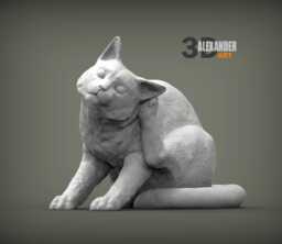 Cat Scratching-3D Printed - For Lovers, Ornament, Memorial, Gift