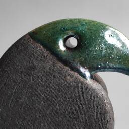 "Ceramic Sculpture ""Blue Raven" - thumbnail 3