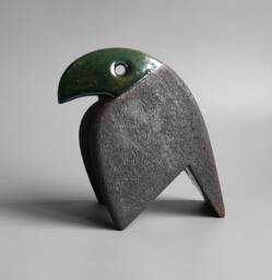 "Ceramic Sculpture ""Blue Raven"