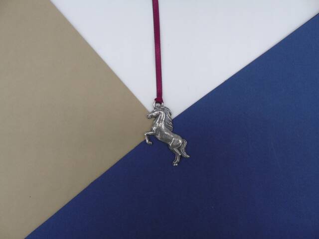 Horse Hanging Decoration - Rearing Ornament Christmas Lover Pony Lucky Charm Gift For Her Riding - image 1