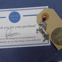 Horse Hanging Decoration - Rearing Ornament Christmas Lover Pony Lucky Charm Gift For Her Riding - thumbnail 3