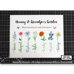 Grandchildren Birth Flower Personalised Handmade Family Picture Framed Print Grandparent Grandma Nana Grandad Birthday Mothers Day Gift - thumbnail 2