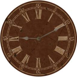 Vintage Style Brown Clock - Handmade Rustic Decor - thumbnail 2