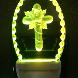 Cross With Rose Night Light - thumbnail 3