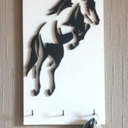 Wall Decoration/Wooden Painting Horse - thumbnail 2