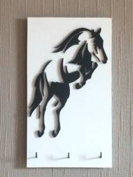 Wall Decoration/Wooden Painting Horse - thumbnail 1