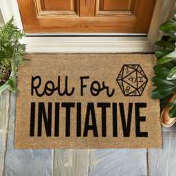 Roll For Initiative Doormat, Dnd Welcome Mat, Dungeons & Dragons Gift Him, D20 Dice Gamer Nerdy Door Mat Dungeon Masters - thumbnail 1