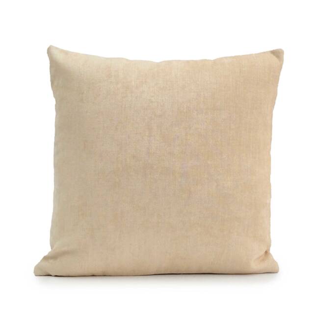 Cream, Dark Ivory Pillow, Throw Pillow Cover, Decorative Cushion Pillowcase, Accent Toss Velour Blend - image 1