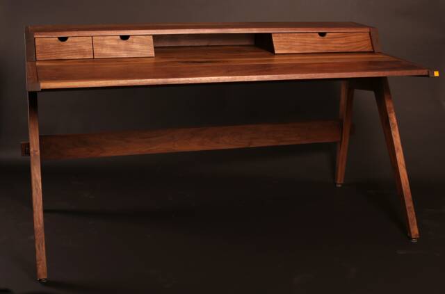 Modern Black Walnut Desk - image 1