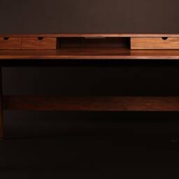 Modern Black Walnut Desk - thumbnail 3