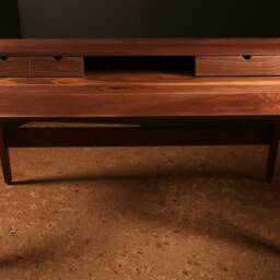 Modern Black Walnut Desk - thumbnail 4