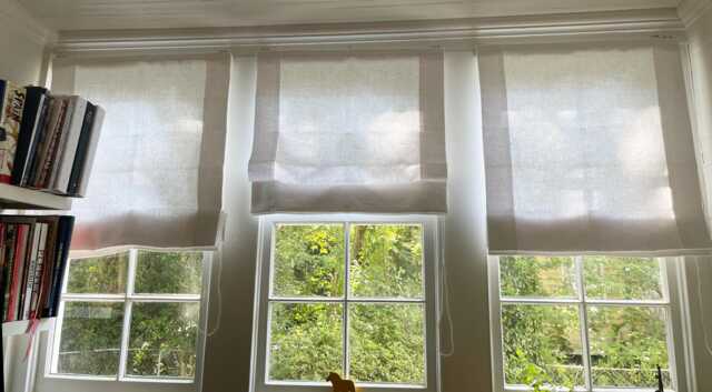 Linen Roman Blind - -Roman Shades-Linen Plain Fabric -Hardware Is Included- Made To Measure Blind- Custom Shade - image 1