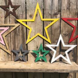 Rustic Metal Garden Stars Aged Patina Wall Decor /Party Decor