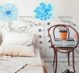 Wall Decal Herbs, Home D??cor, Bedroom Floral Decal, Nursery Wooly Meadow Collection - Design Nr.6