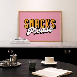 Snacks Print, Poster, Retro Trendy Kitchen Art, Prints, Decor, Diner Wall Poster Unframed - thumbnail 2