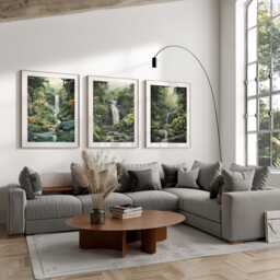 Neutral Wall Prints, Botanical Bedroom Art, Green Home Decor, A2 A1 50x70cm A3 A4 A5 - thumbnail 2