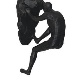 Large Bronze Two-Handed Rock Climber Figurine Wall Climbing Man Sculpture Poly-Resin Statue Ornament Hanging Wall-Art - thumbnail 3