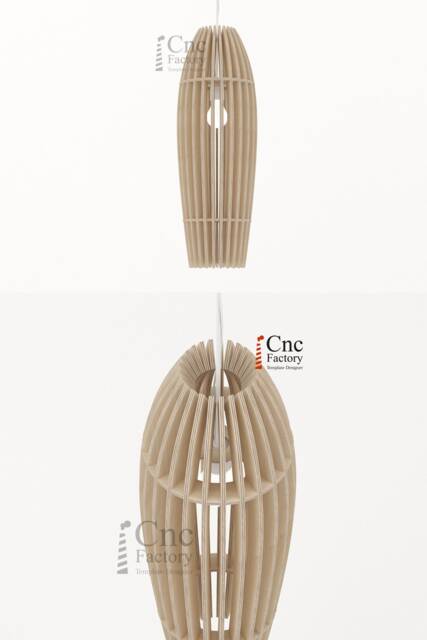 Roma Pendant Lamp Diy Template Plywood 3D Model - PDF & Svg - image 1